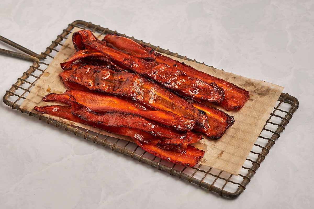 This carrot bacon by Taste of Home is smoky, sweet and savory.