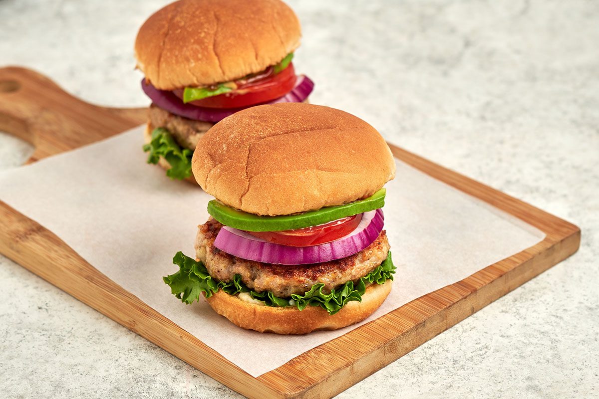 These ground chicken burgers by Taste of Home are bursting with flavor thanks to the spices in these patties.