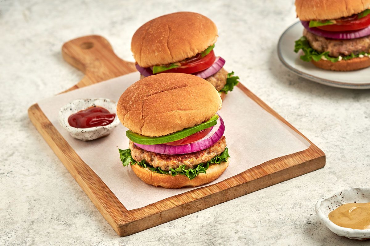 These ground chicken burgers by Taste of Home are bursting with flavor thanks to the spices in these patties.