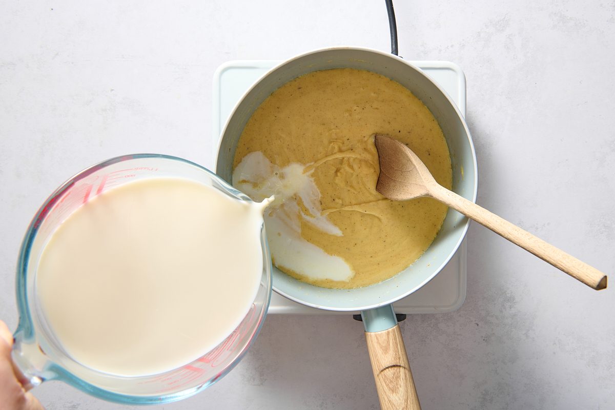 Making the base in a saucepan