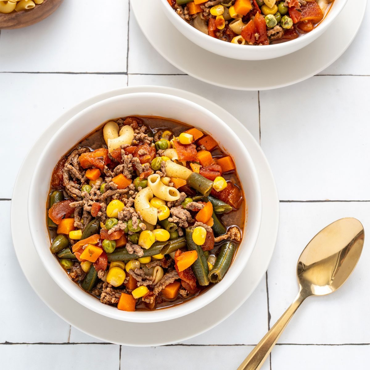 Hamburger Macaroni Soup