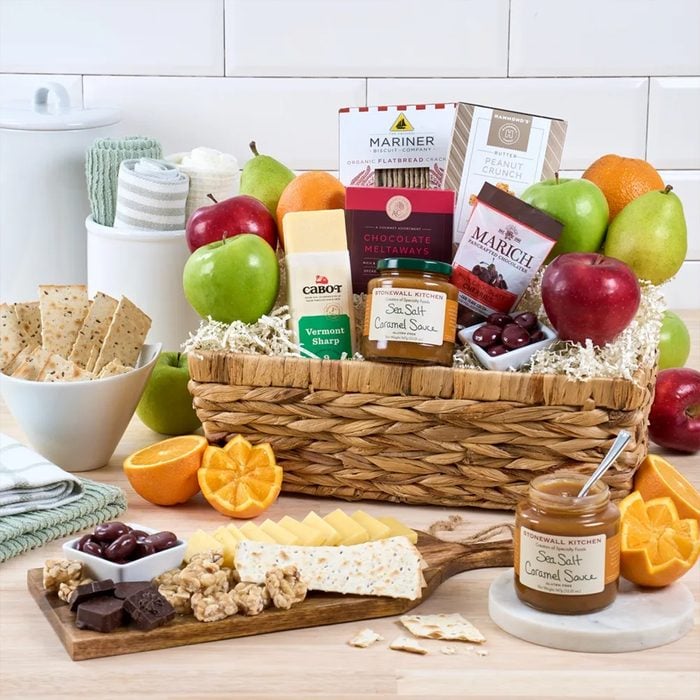 Fruit Basket And Snack Gift Basket Ecomm Via Gourmetgiftbaskets.com