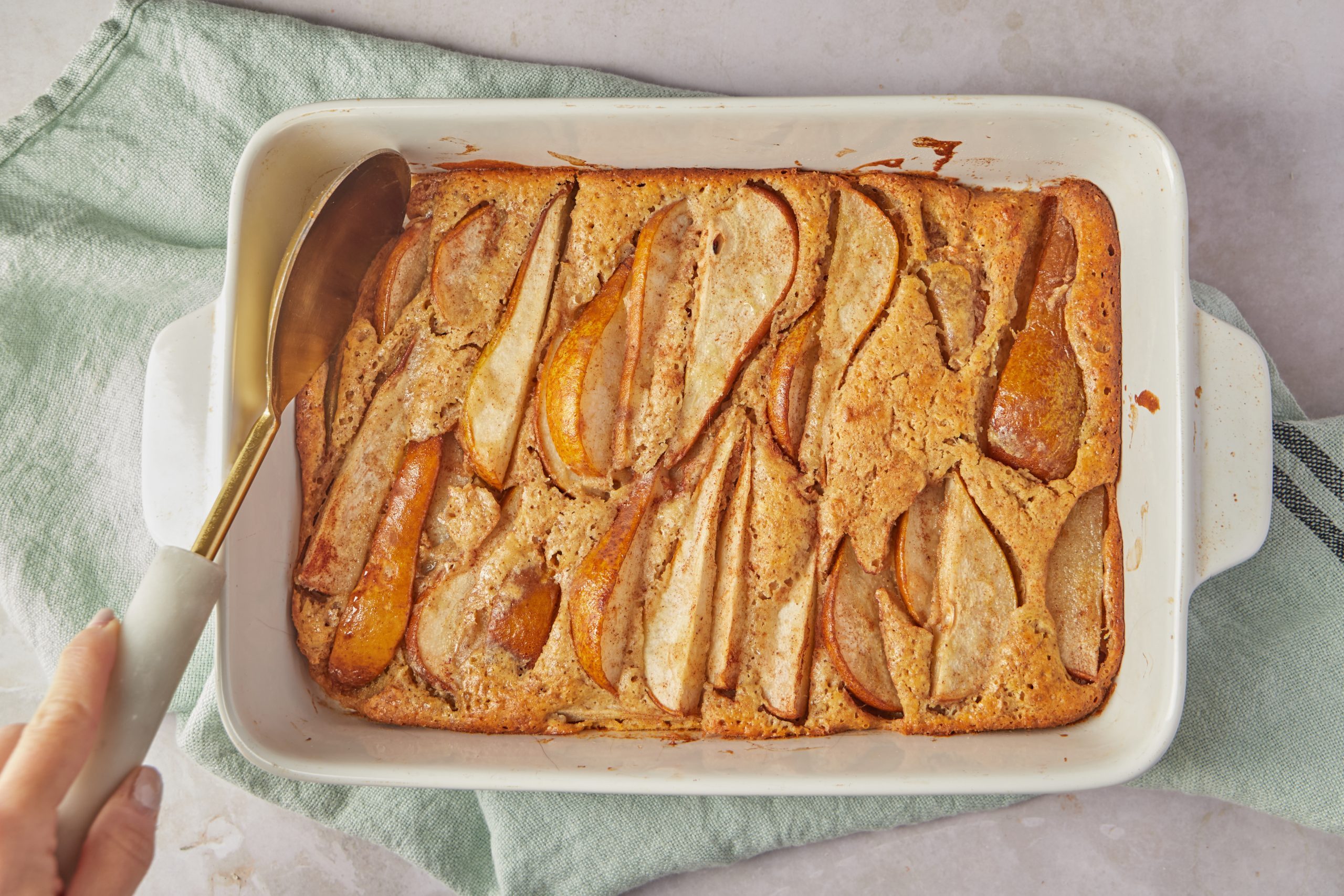 This simple pear cobbler is a delicious summer dessert with warming spices and fresh fruit!