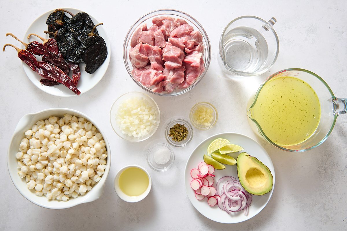 Pozole ingredients