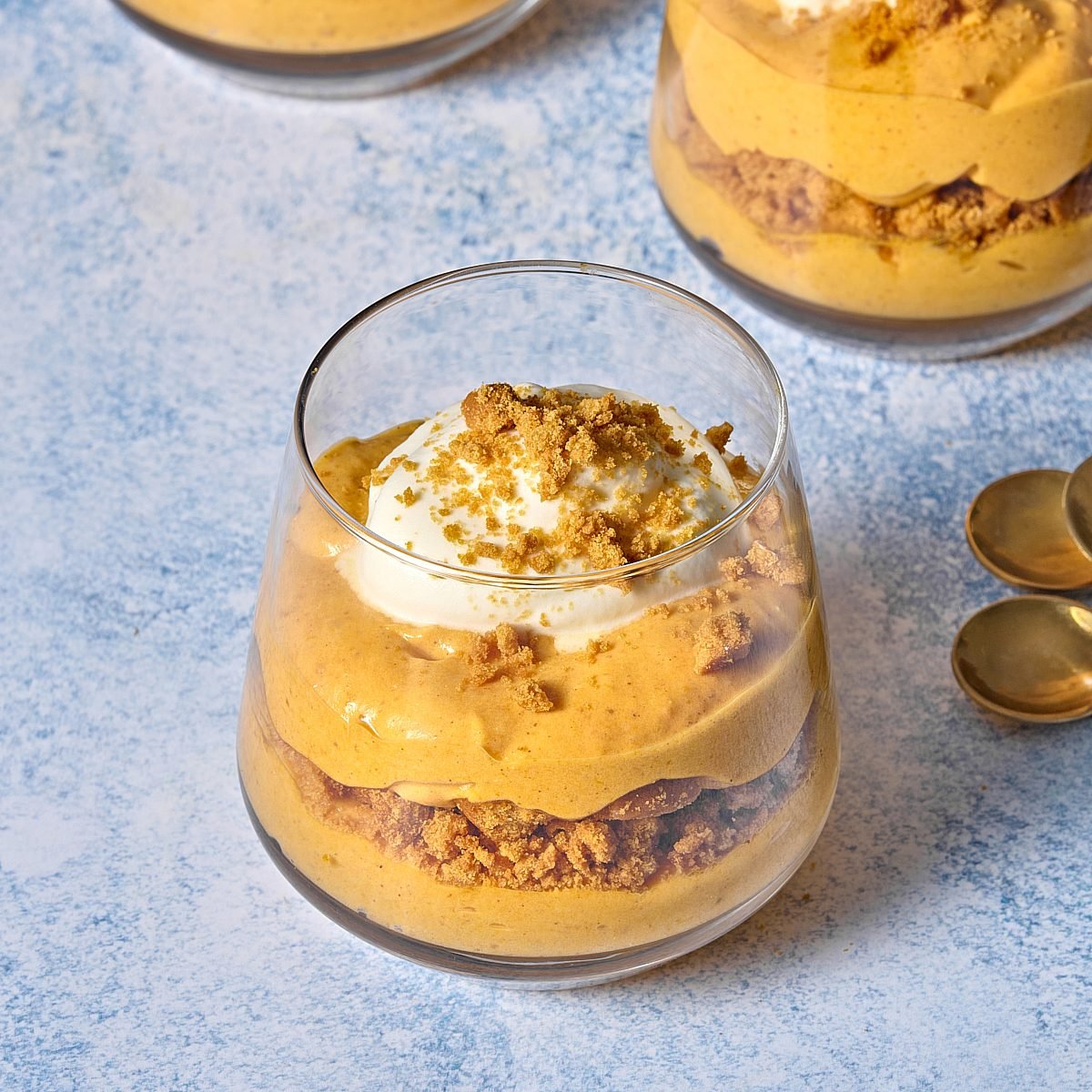 Pumpkin mousse in a single serving glass