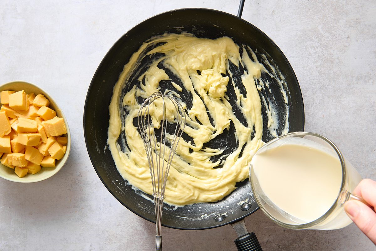 Making the roux in a skillet