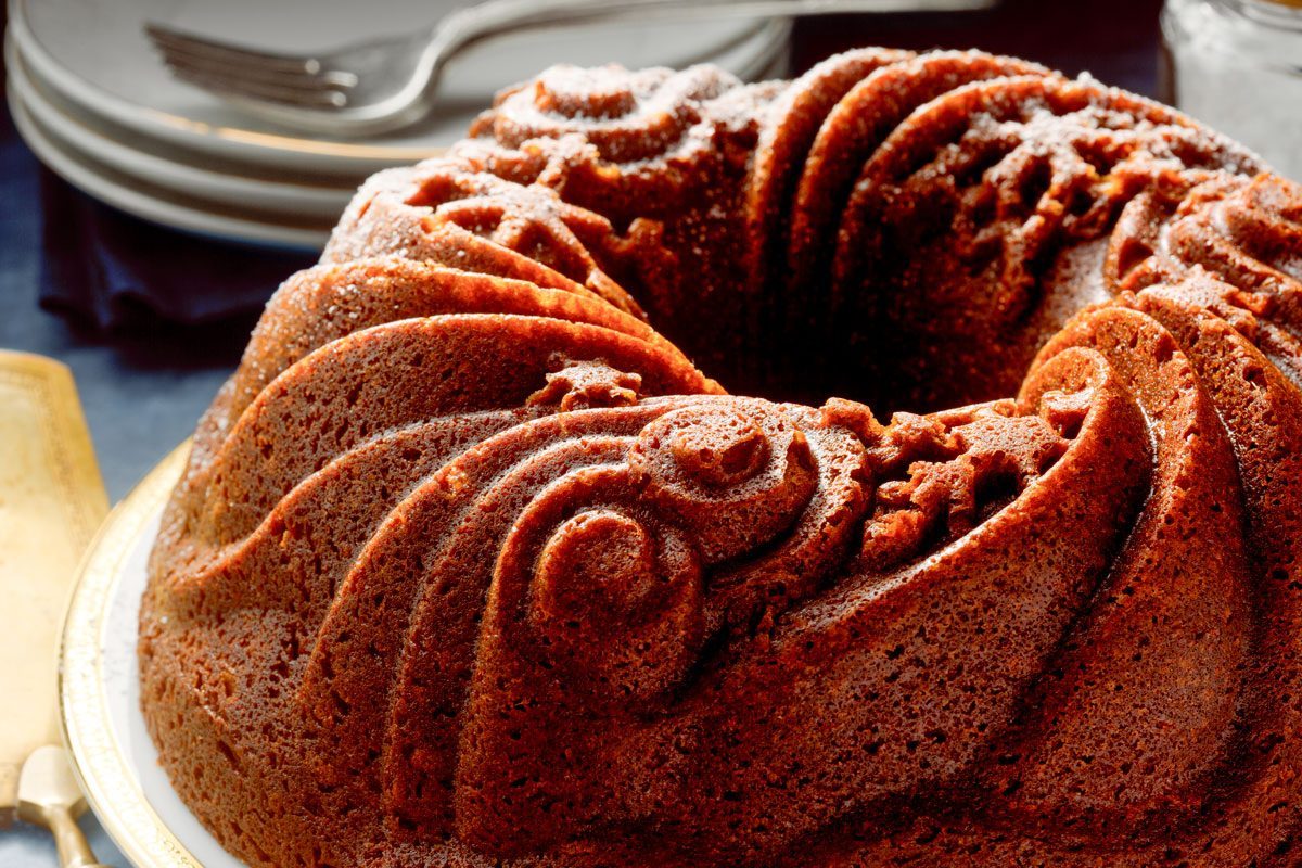 close up of the texture on the Gingerbread Bundt Cake