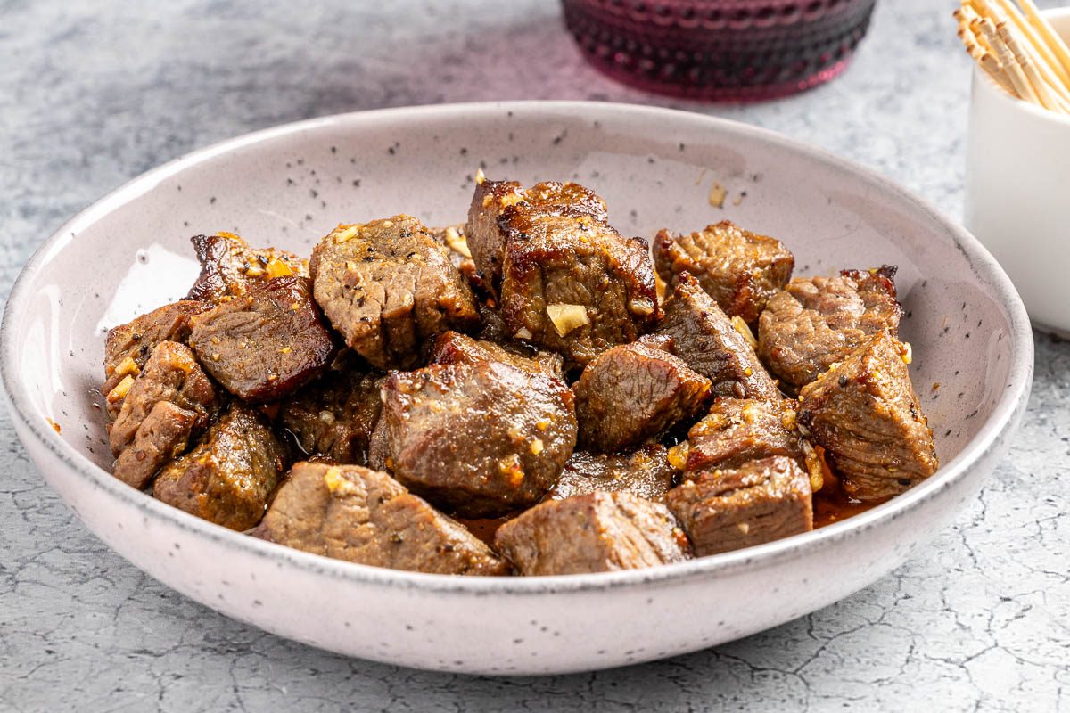 Taste of Home Air Fryer Steak Bites recipe photo of the finished recipe.