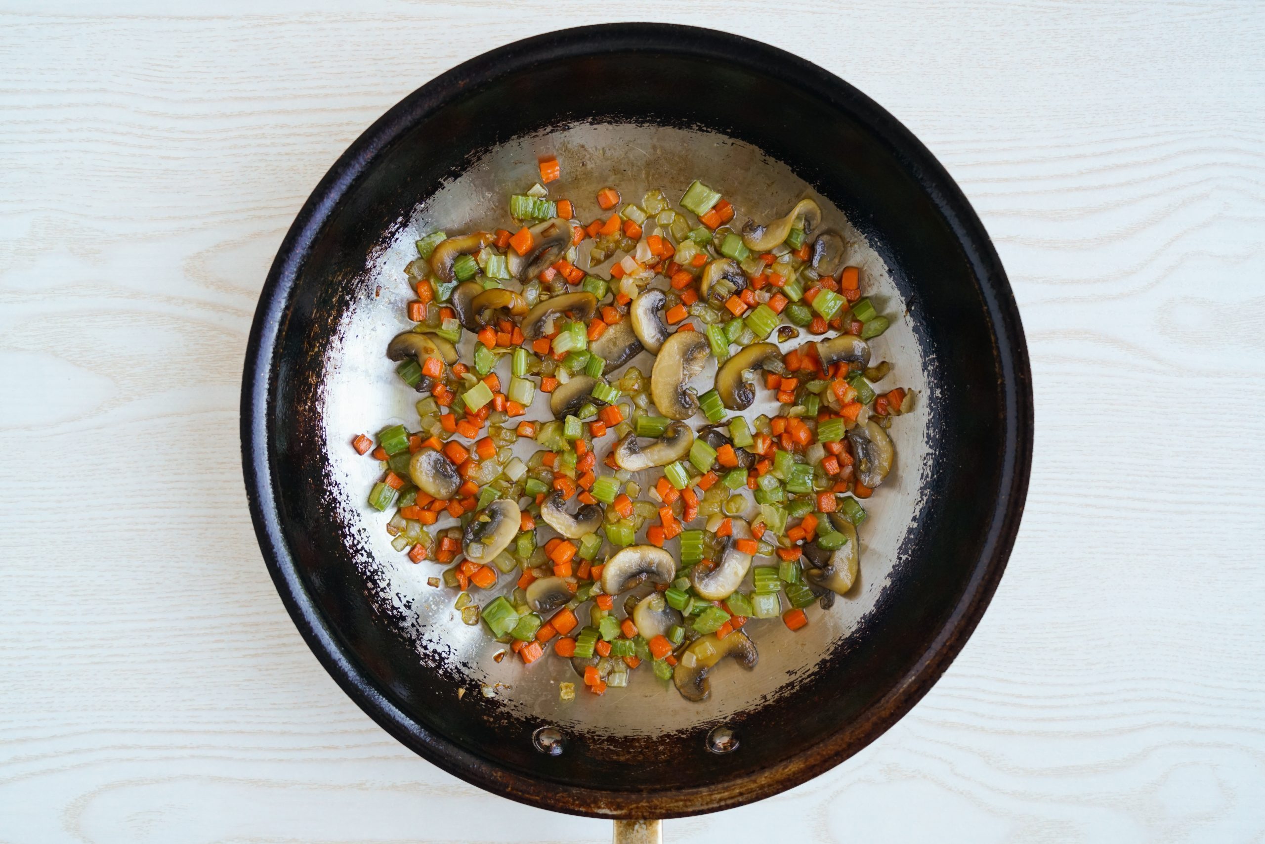 Cooking vegetables for stuffing