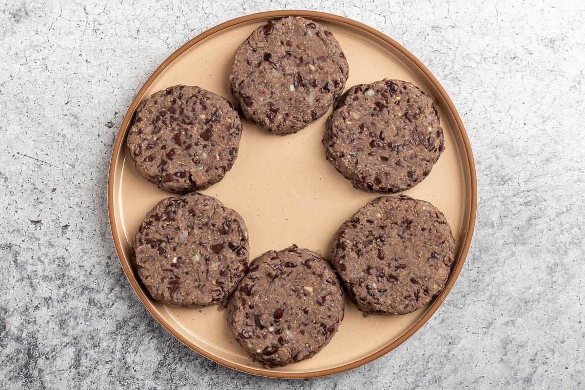 Taste Of Home Black Bean Burger Recipe Photo Of Forming The Patties.