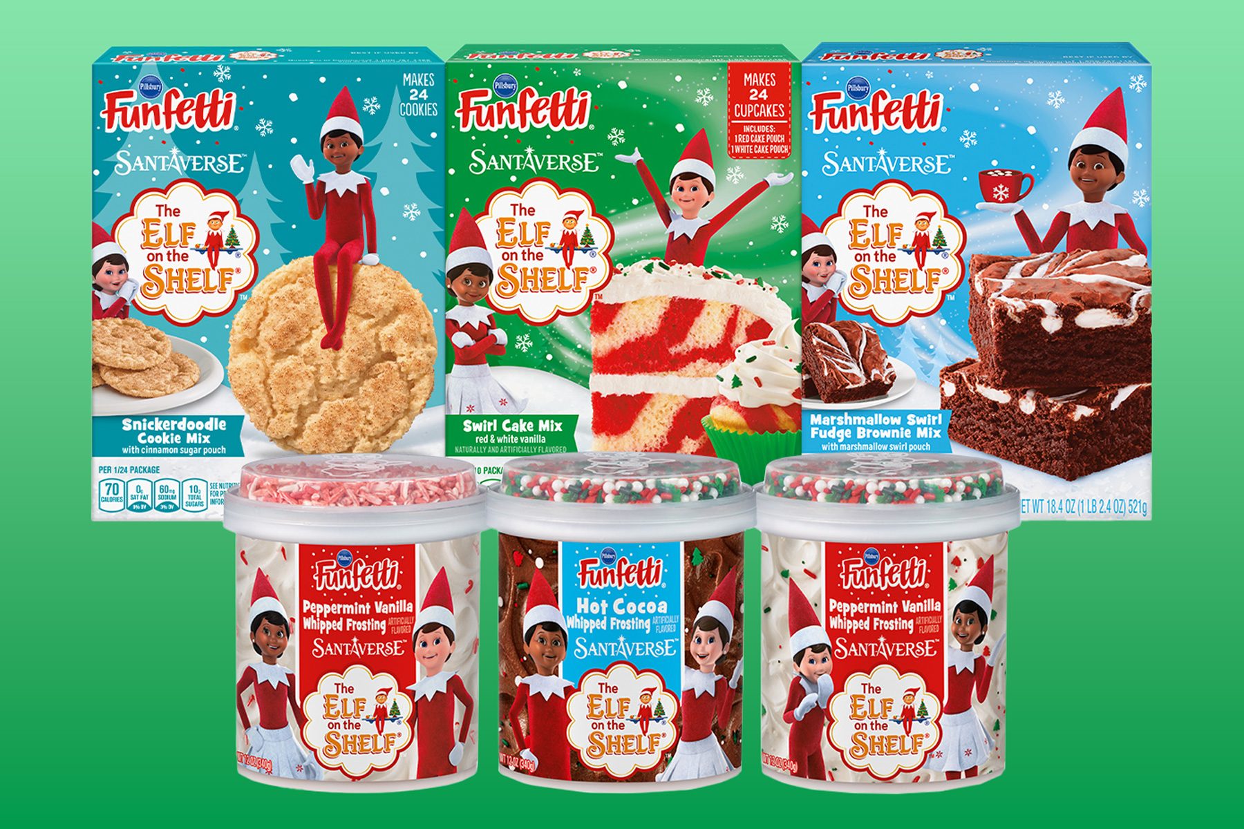 Brand New Elf On The Shelf Cake Mix And Frosting