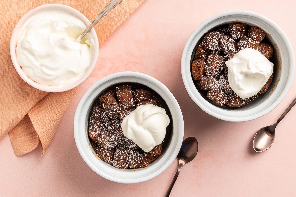 Taste of Home Chocolate Bread Pudding photo of the finished recipe.