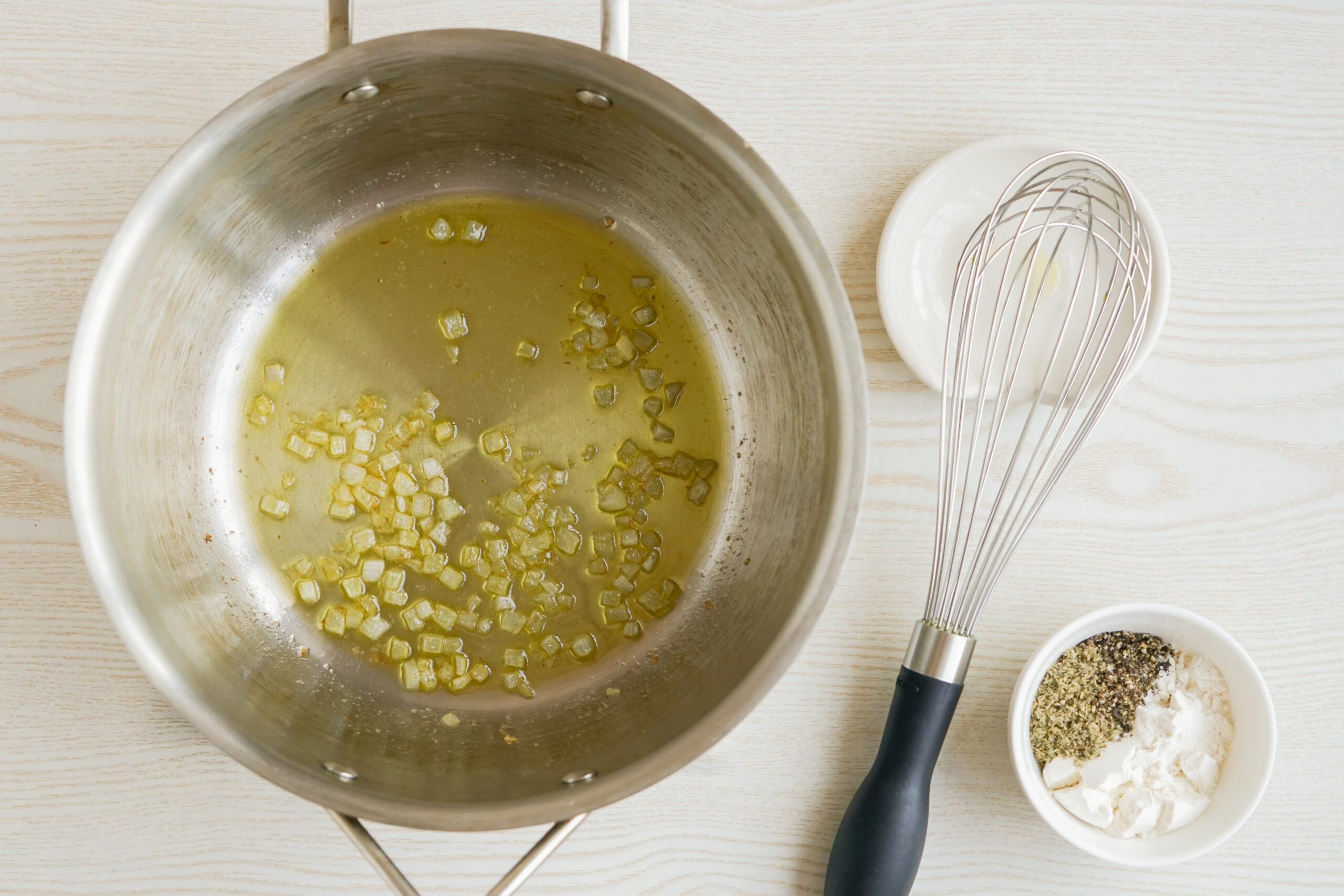 Making roux for soup