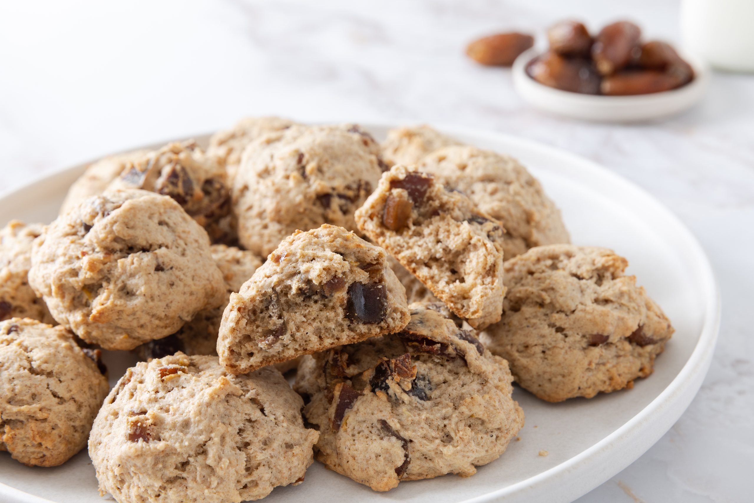 Cookies served on plate.