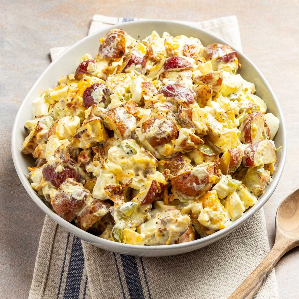 Taste of Home Loaded Baked Potato Salad recipe photo of the finished recipe.