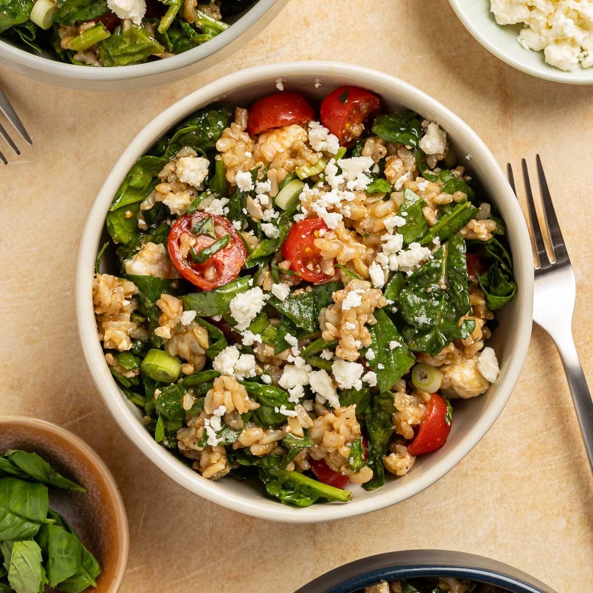 Taste of Home Rice Salad recipe photo of the finished recipe served into bowls.