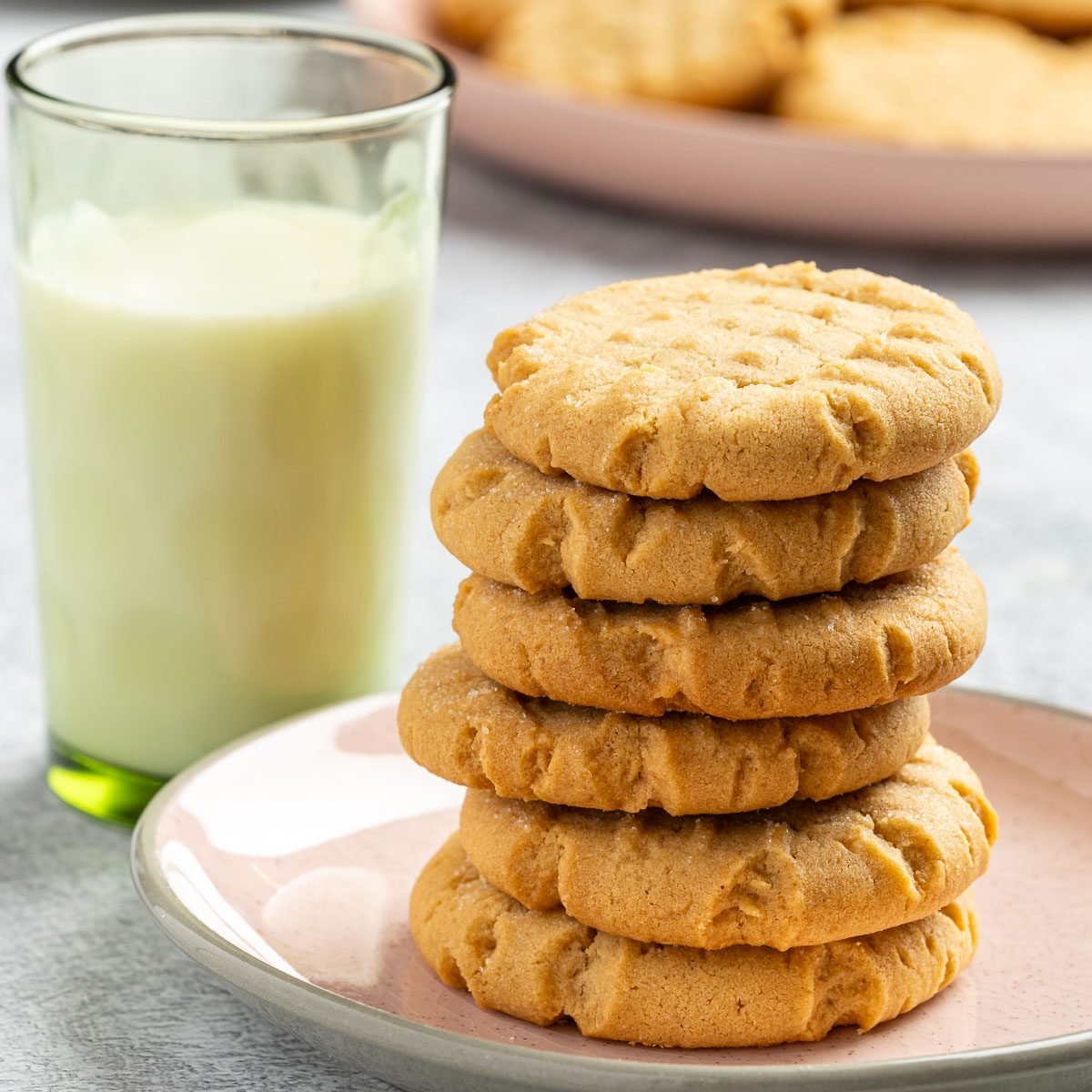 Taste of Home Chewy Peanut Butter Cookies recipe photo of the finished recipe served on plates.