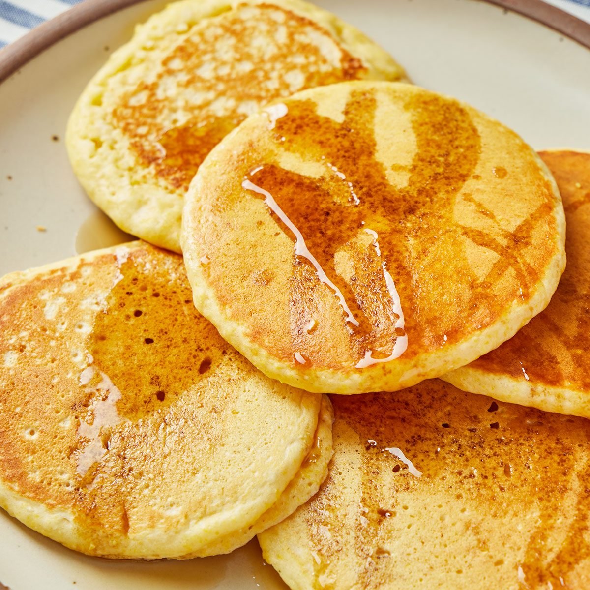 If you’re bored of your traditional flapjack recipe, try making these cornbread pancakes. They’re fluffy and full of comforting flavors and will delight any brunch spread.