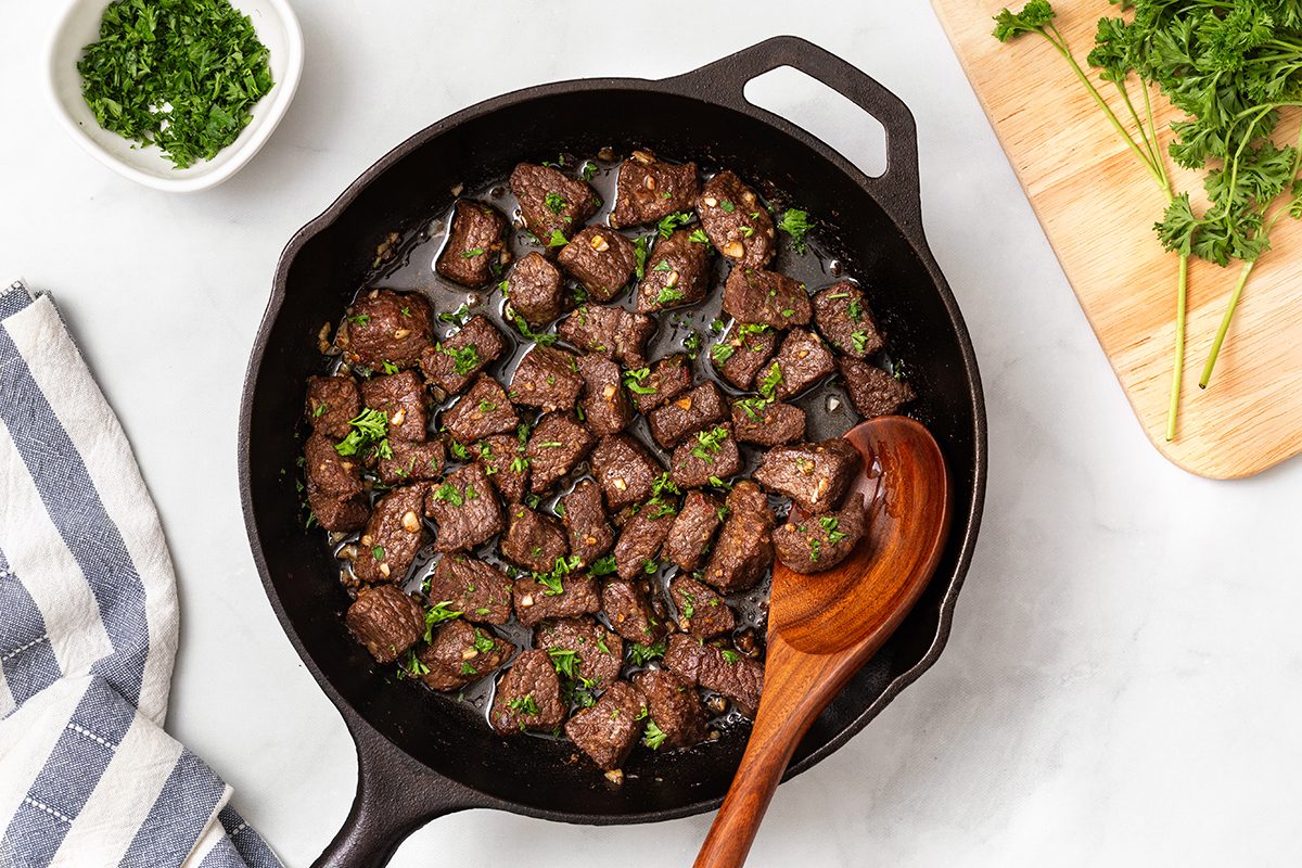 Garlic Butter Steak Bites Photo for Taste Of Home