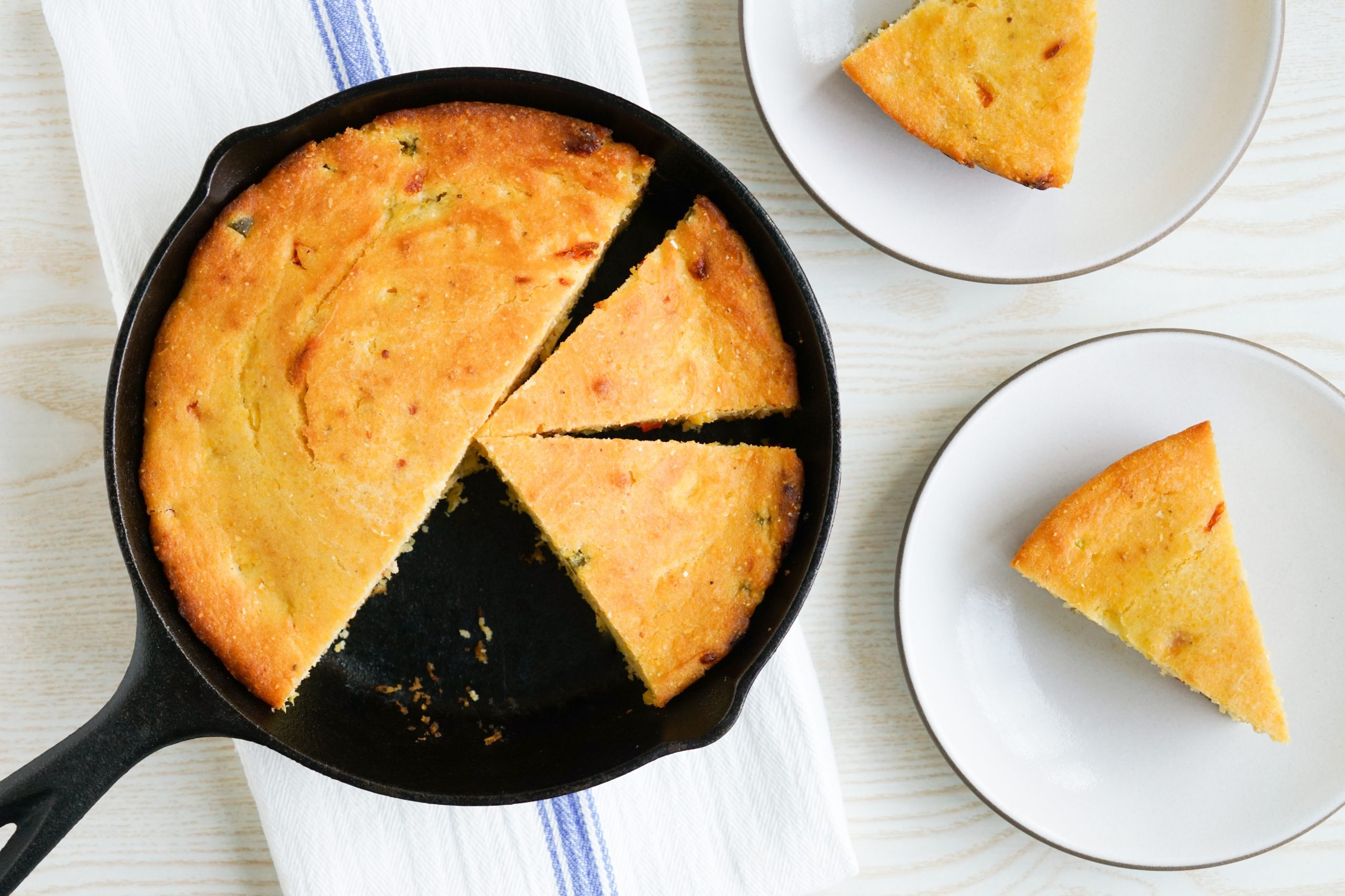 Serving jalapeño cornbread