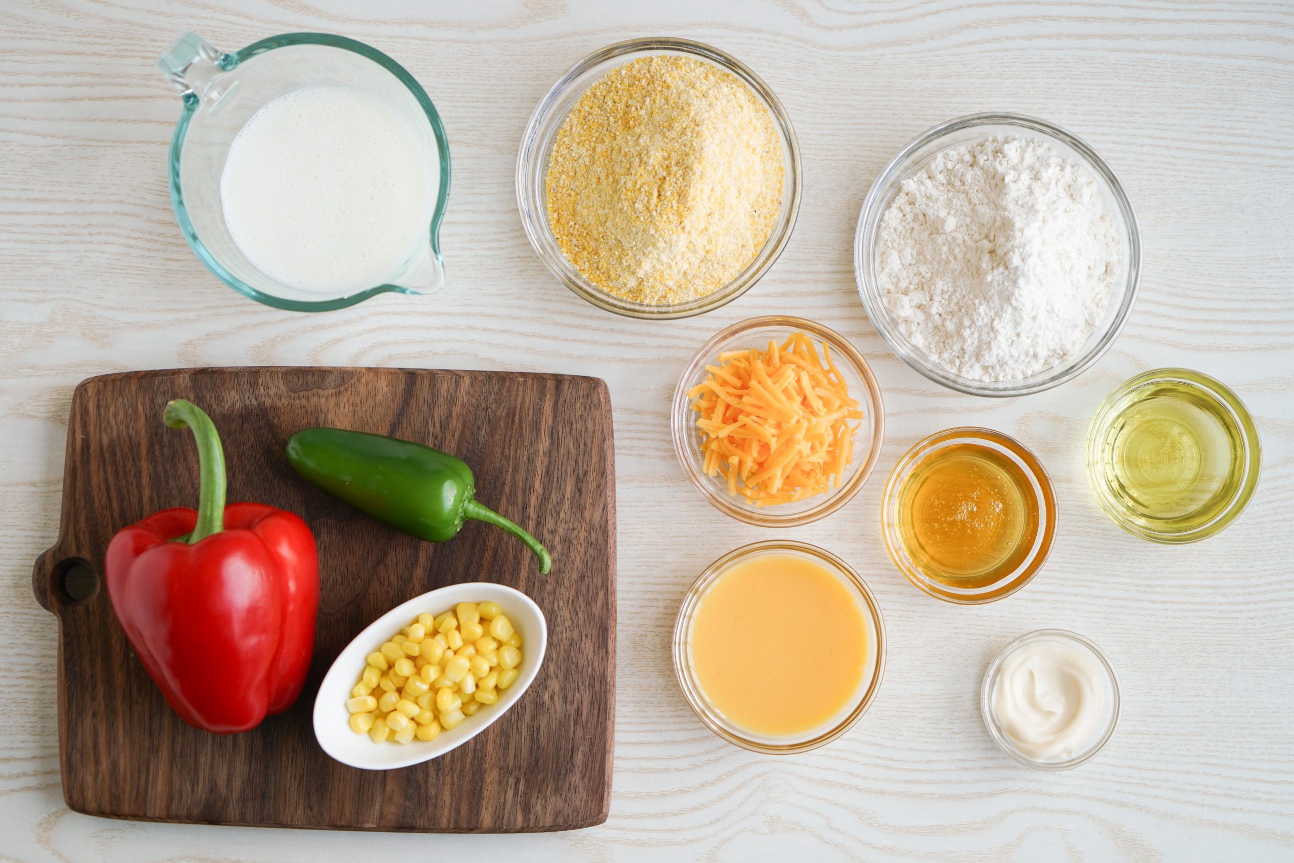 Jalapeño cornbread ingredients