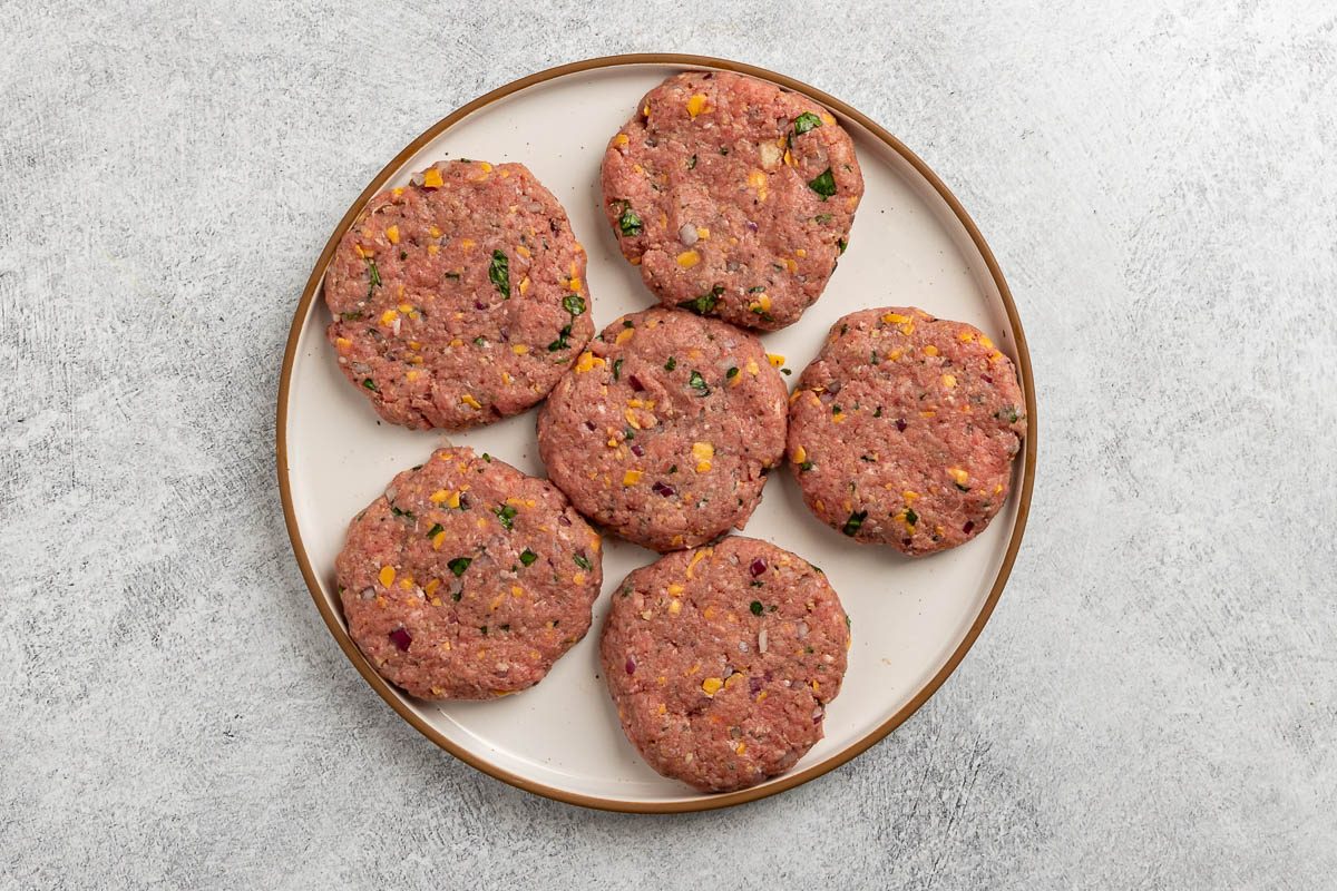 Taste of Home Mexican Burger recipe photo of forming the patties.