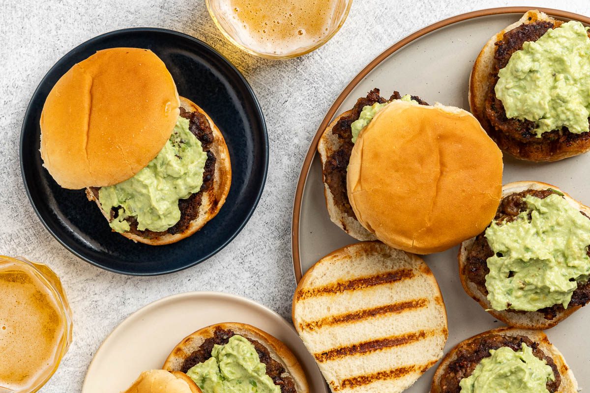 Taste of Home Mexican Burger recipe photo of the finished recipe served on plates.