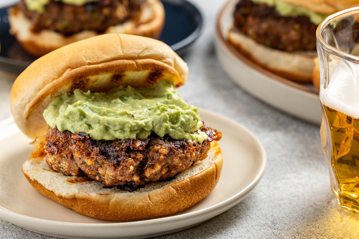 Taste of Home Mexican Burger recipe photo of the finished recipe served on plates.