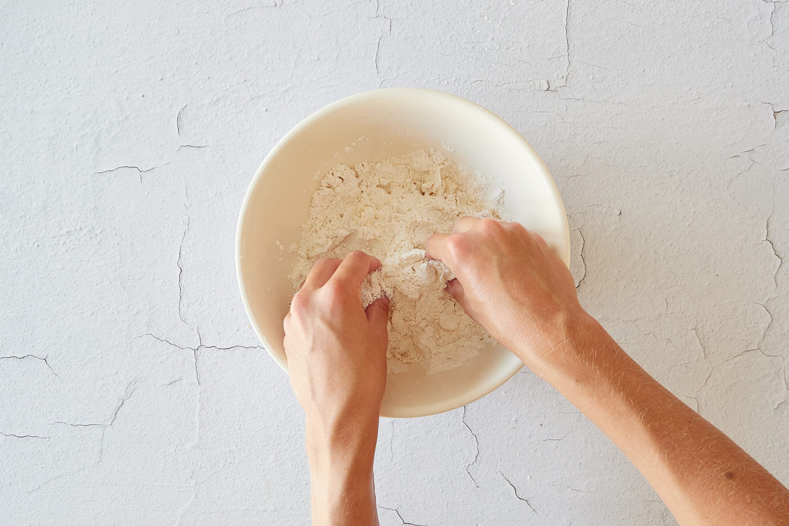 Make the dough for cranberry orange scones