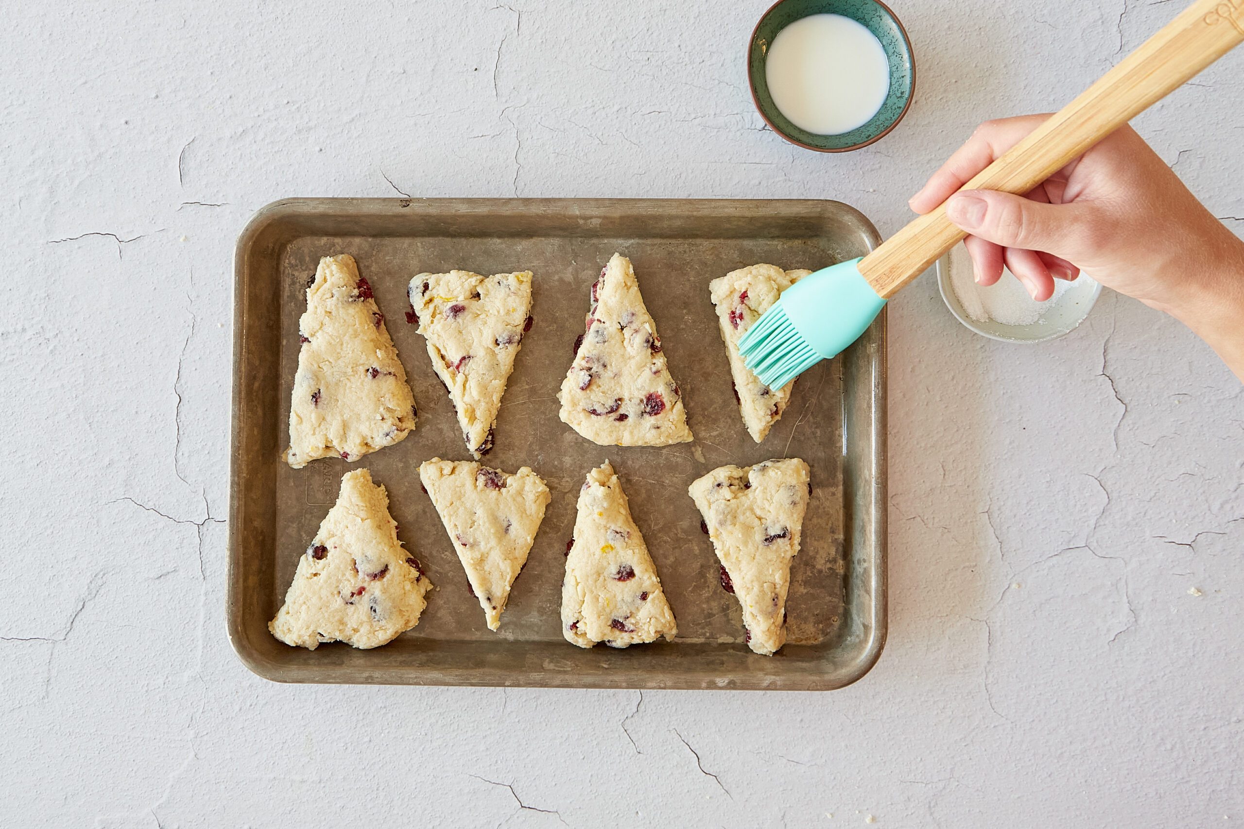 Bake the cranberry orange scones