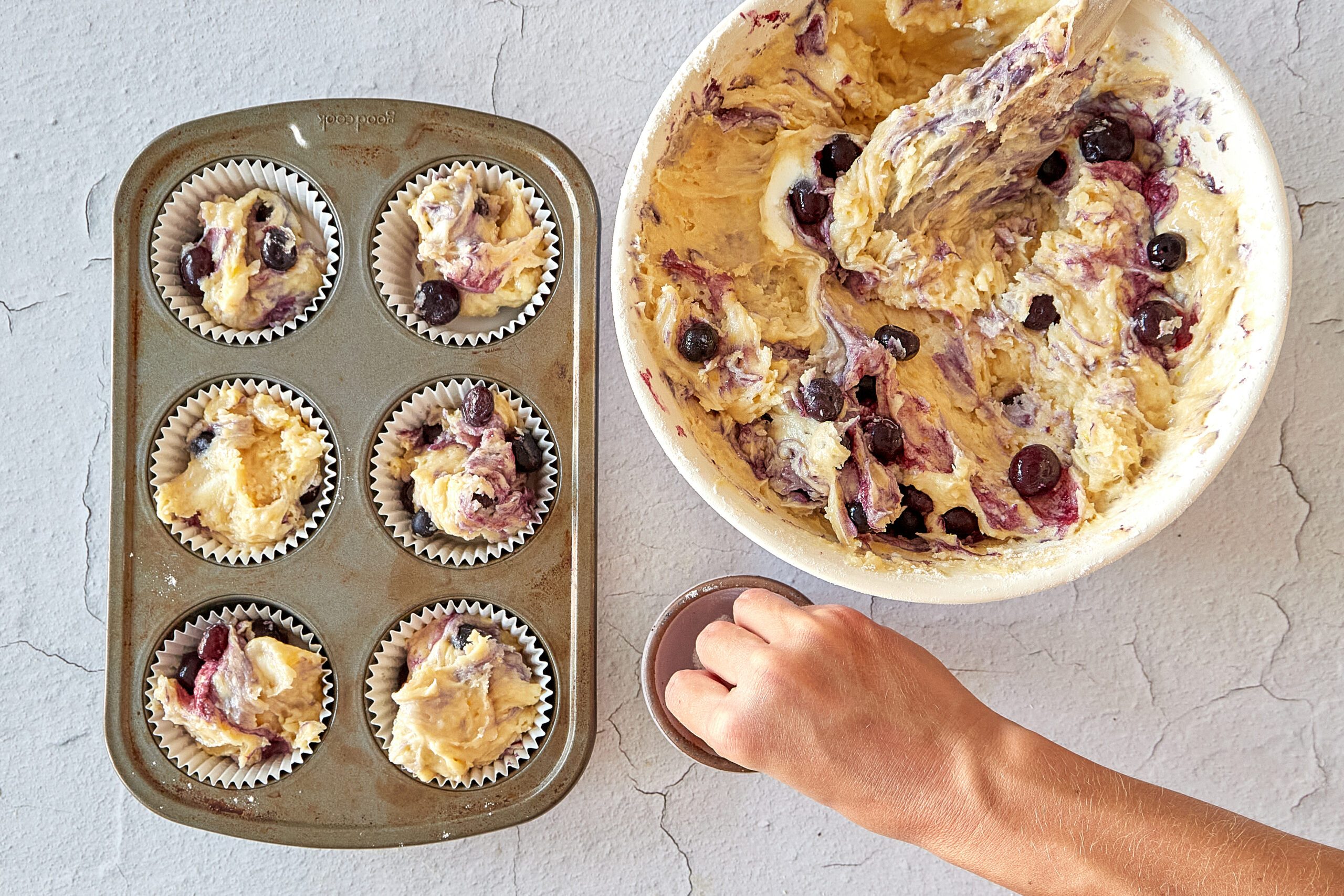 Spice and bake the easy blueberry muffins.