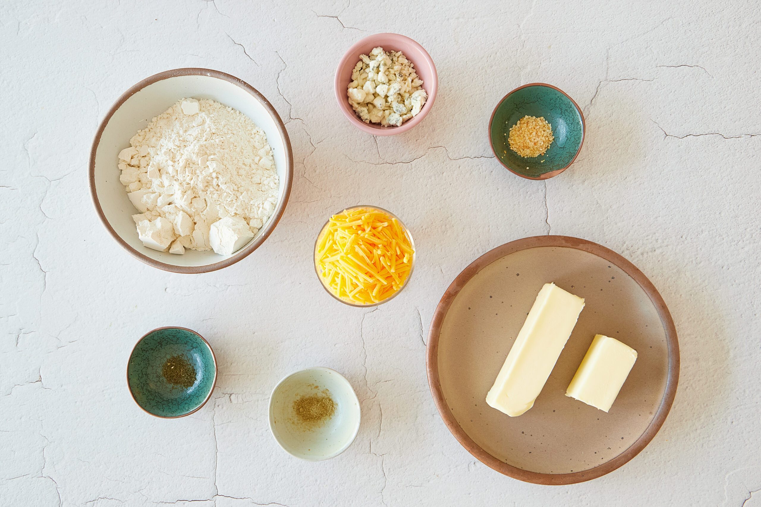 Ingredients for savory cookies