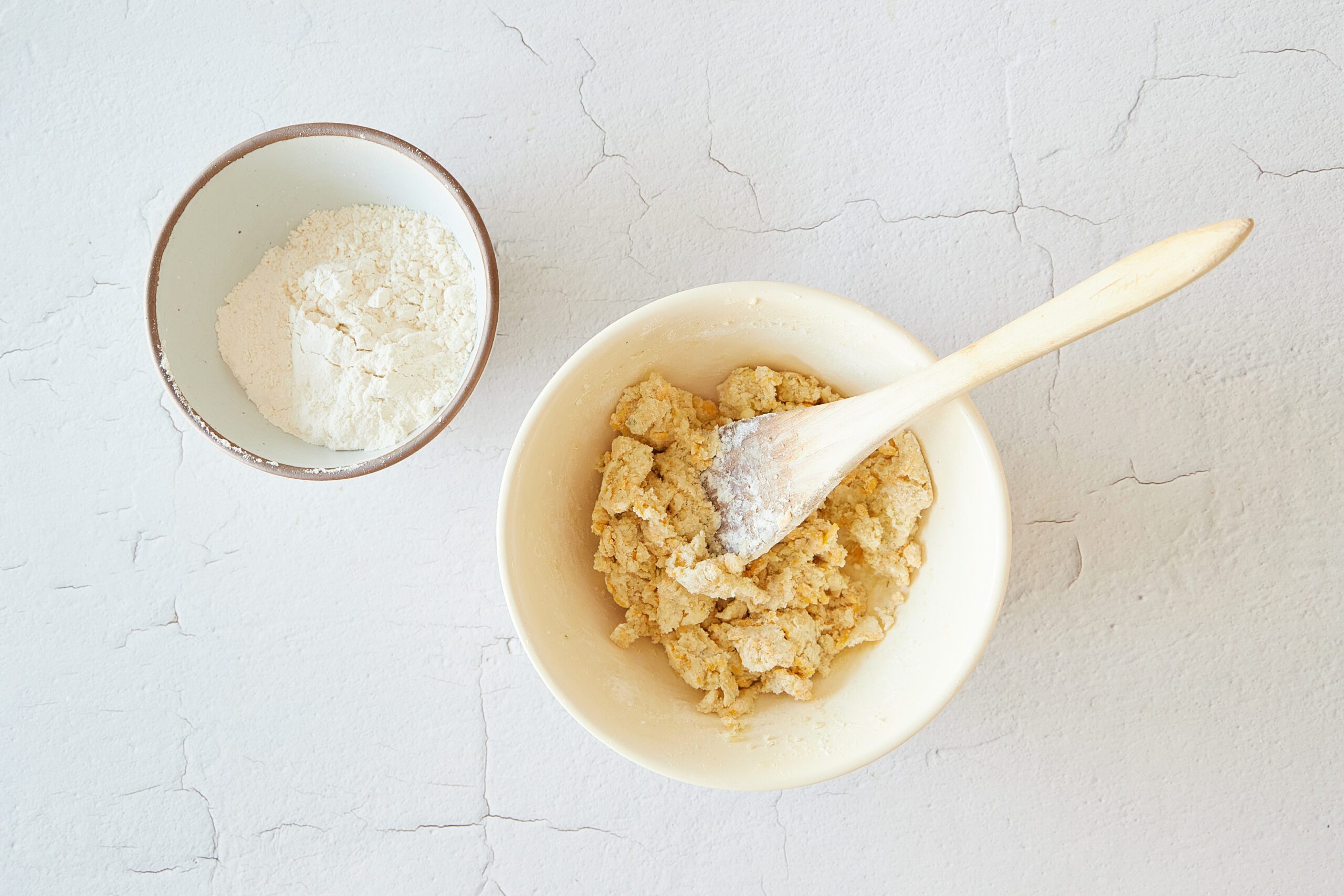 Make the dough for savory cookies.