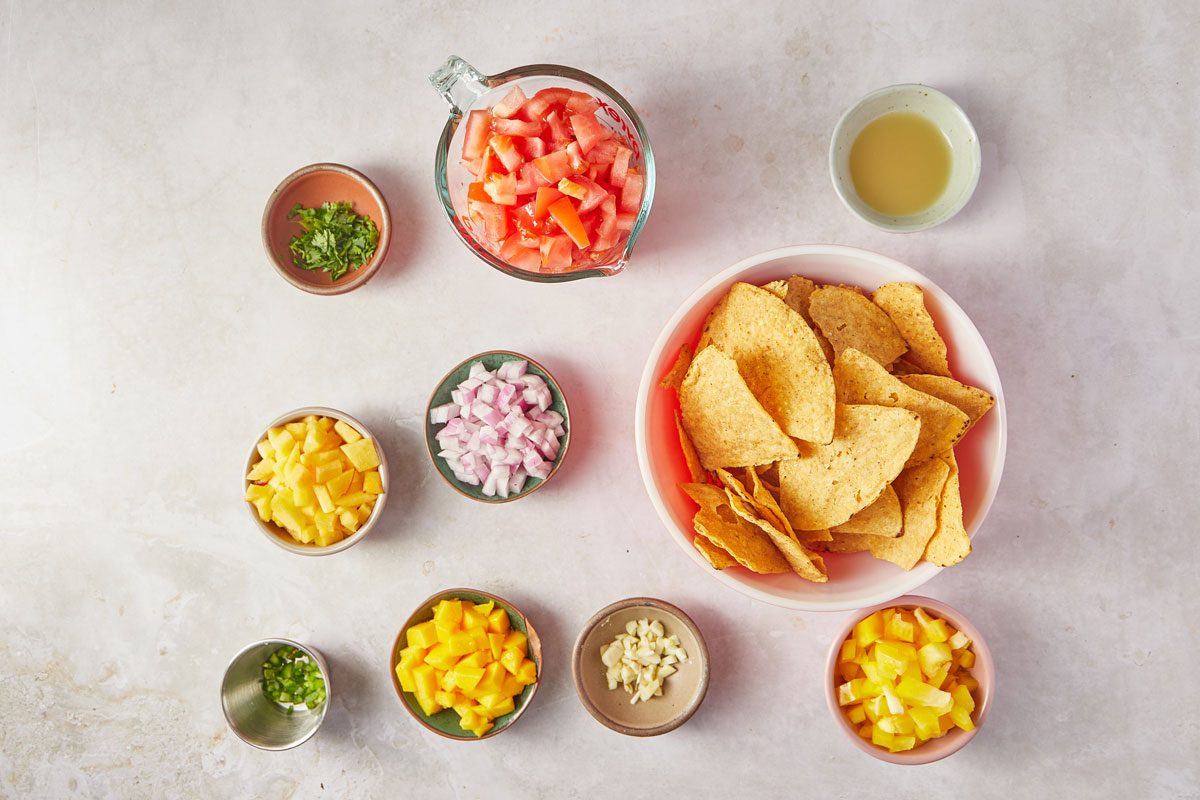 ingredients for Peach Mango Salsa