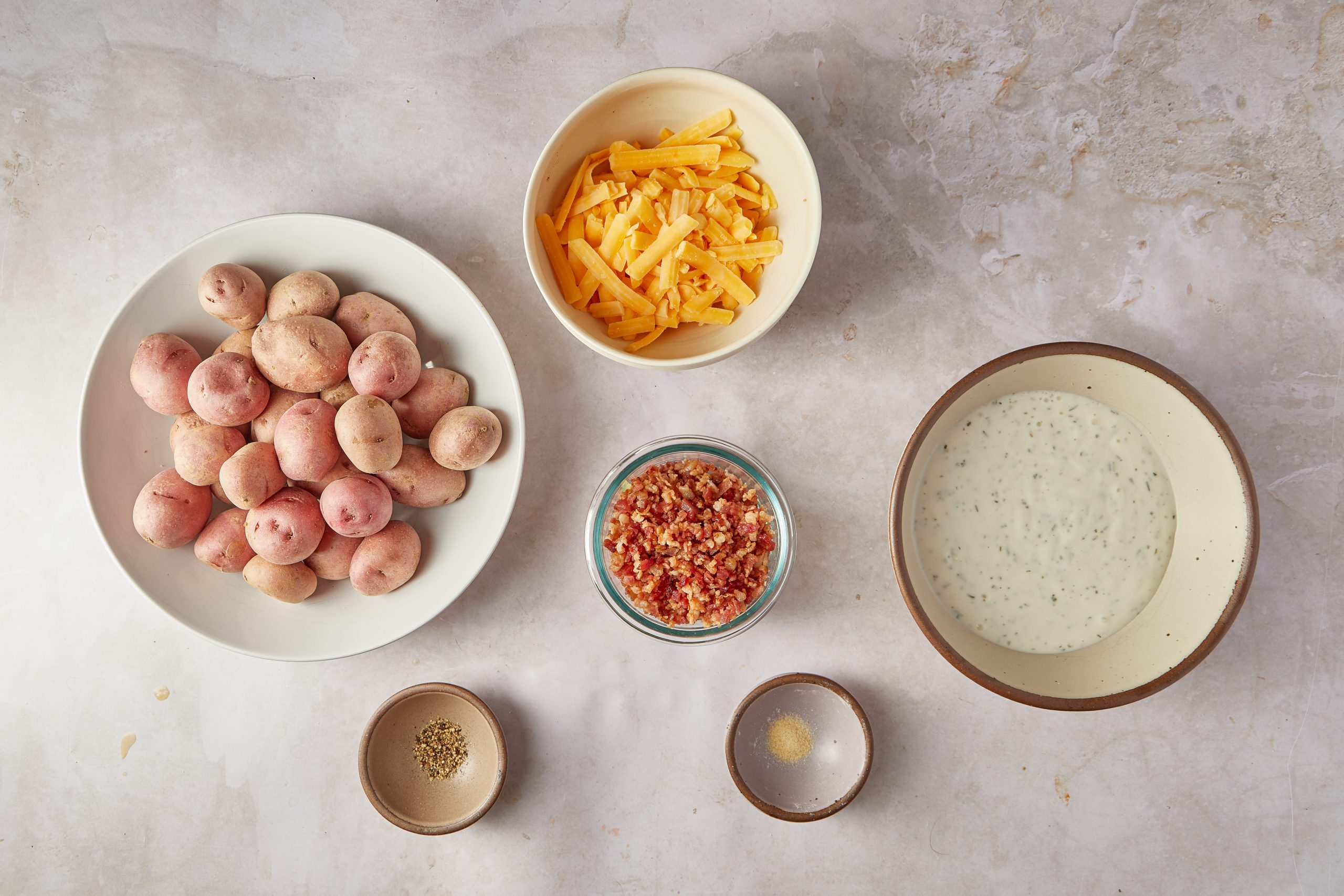 Ingredients for ranch potato salad