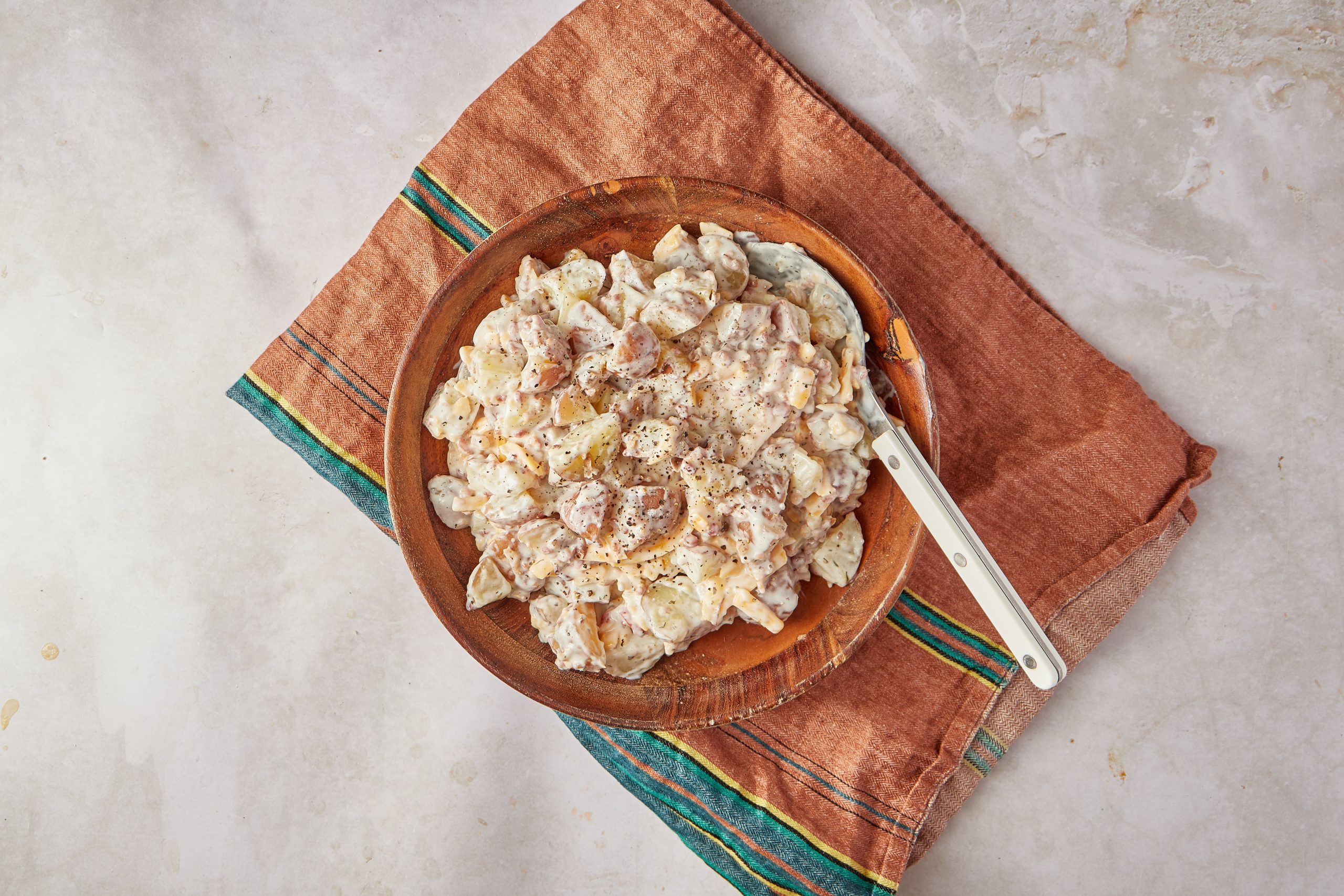 If the texture of a mayonnaise-based potato salad isn’t your thing, this ranch potato salad recipe just might be the one for you. Bonus: It also includes bacon and cheese.