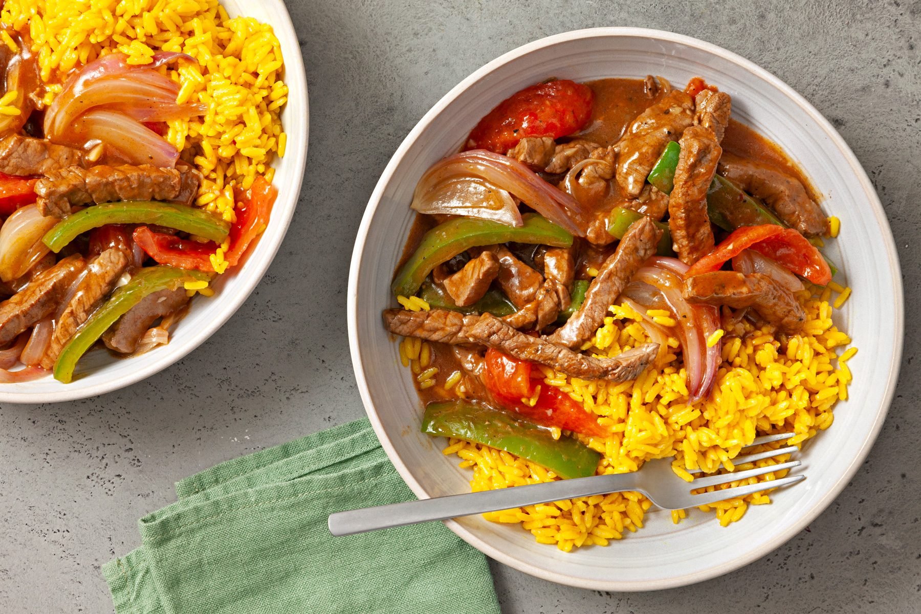 Pepper Steak With cooked rice