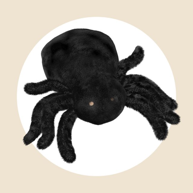 Spider Faux Shearling Throw Pillow