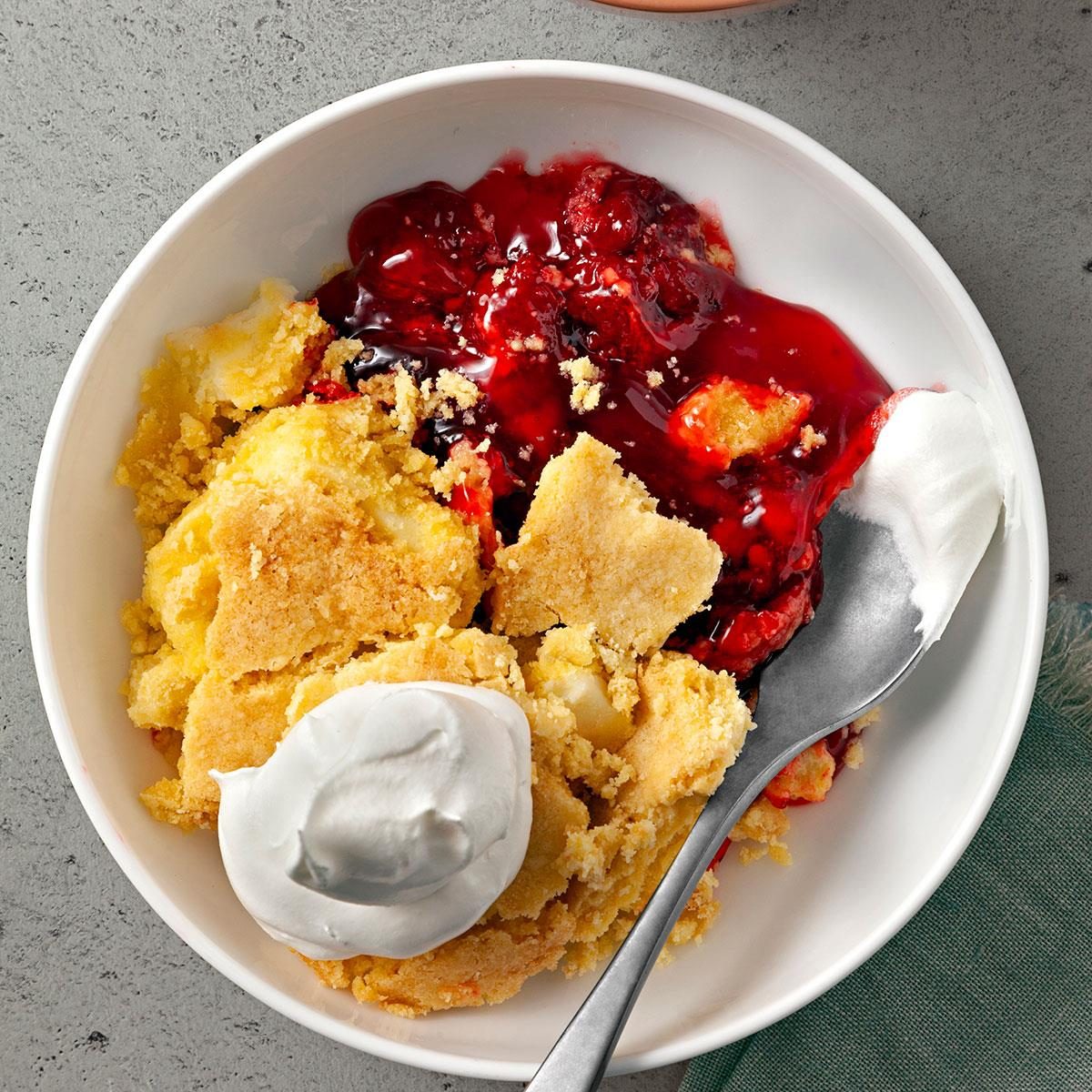 Strawberry Cheesecake Dump Cake