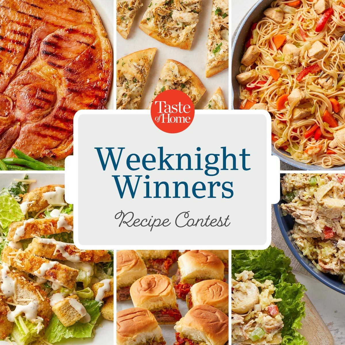 Weeknight Winners Recipe Contest Announcement Collage