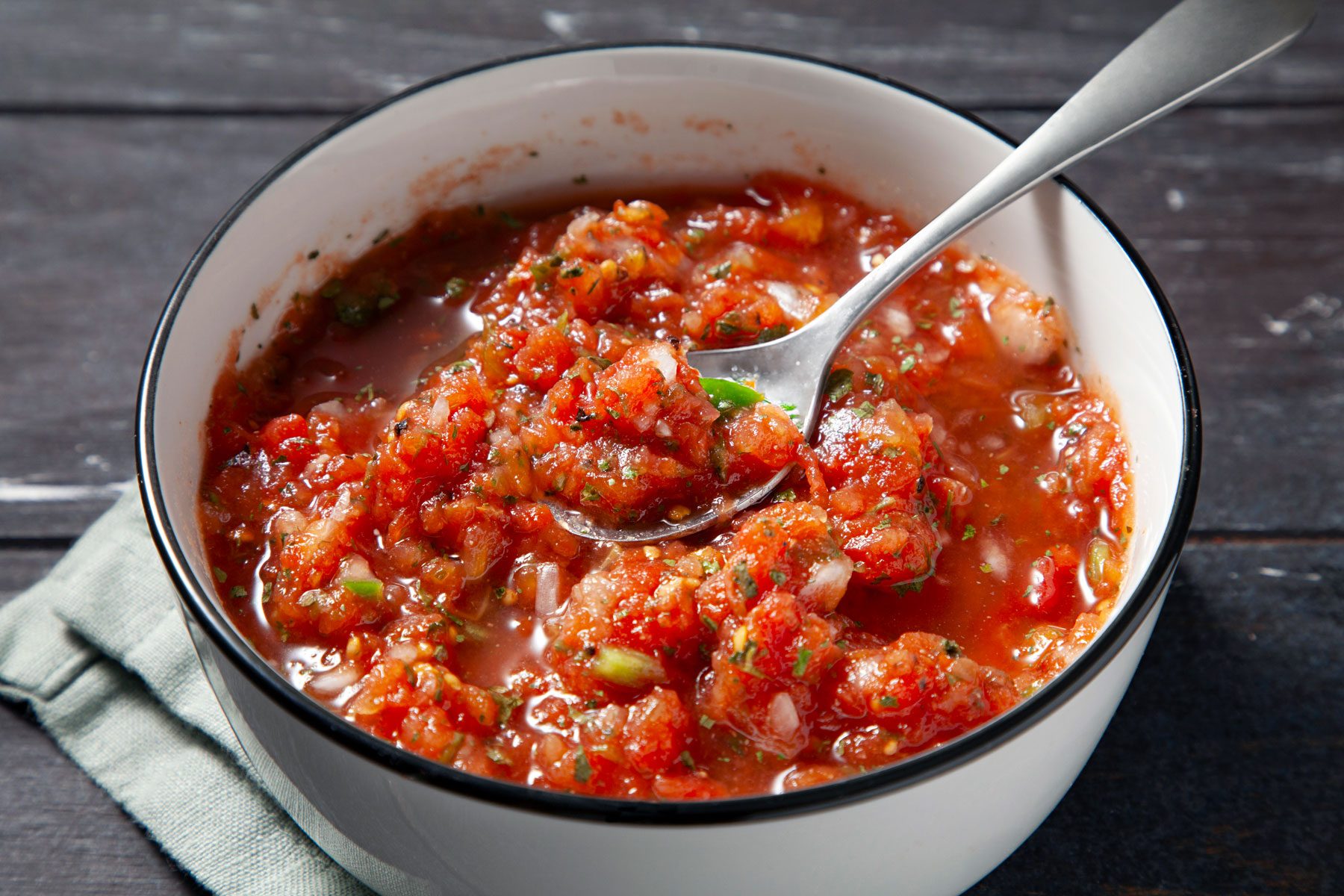 Copycat Chilis Salsa in a large bowl.