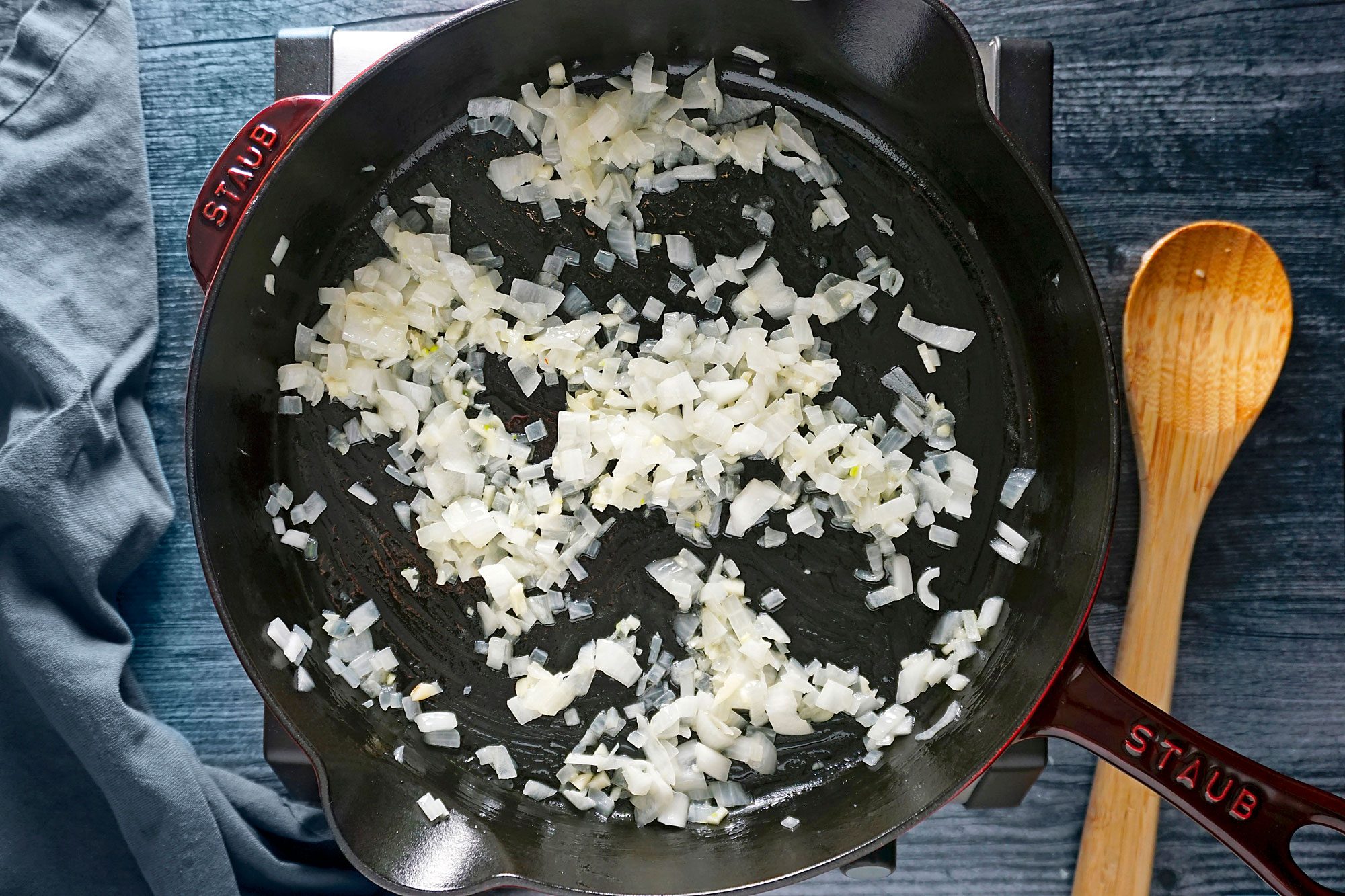 Frying Onions in skillet