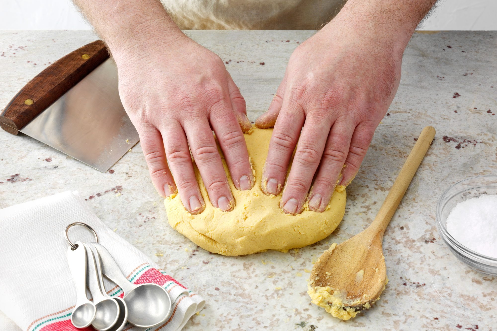 Kneading the dough