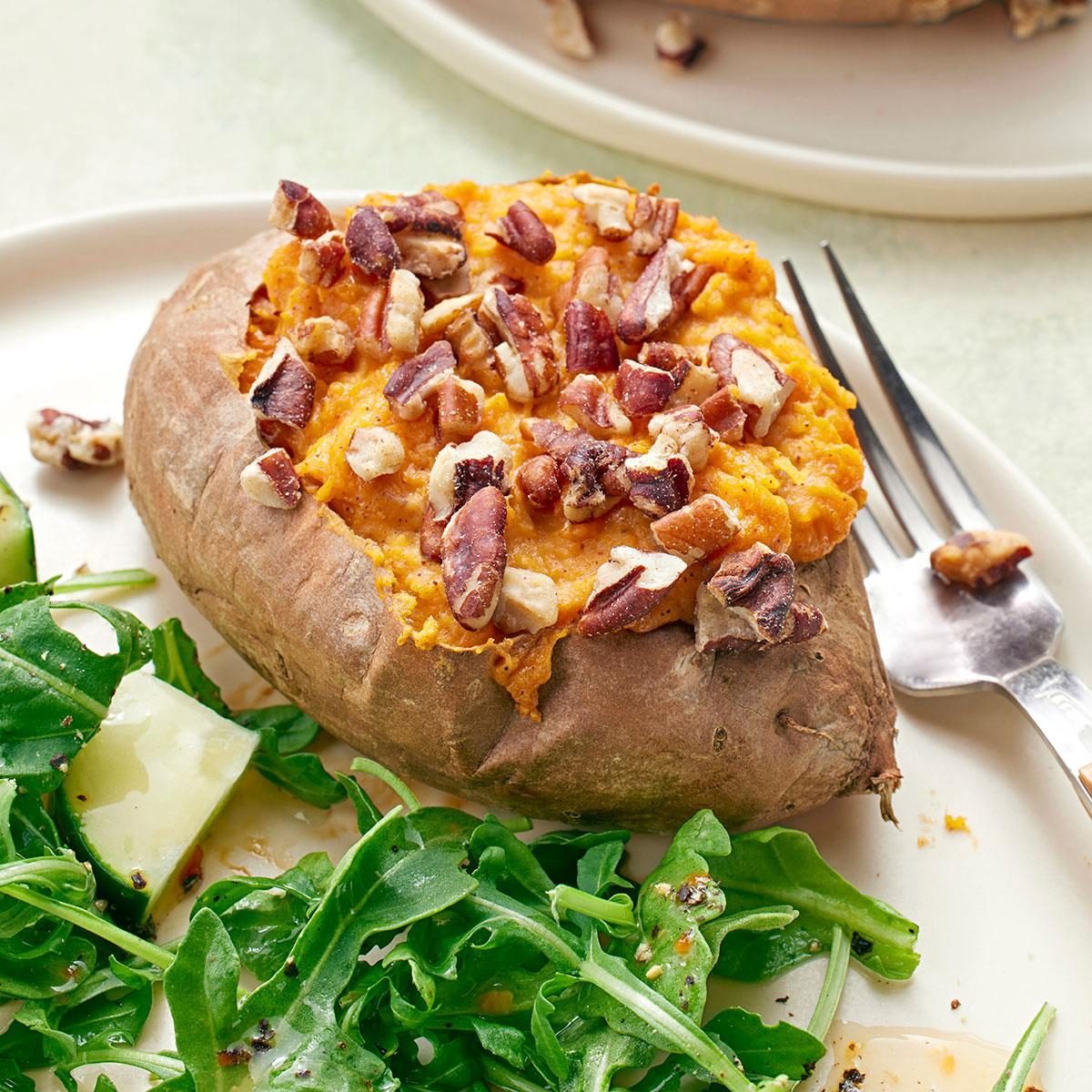 Creamy Twice Baked Sweet Potatoes Exps Tohcom 46010 Dr 09 10 08b