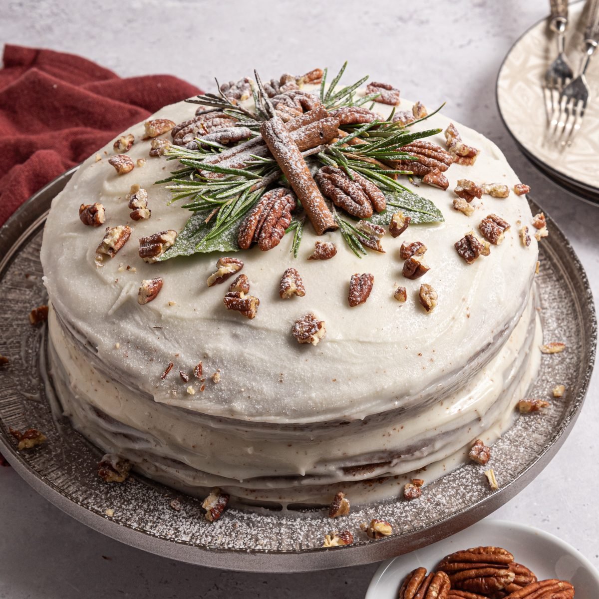 Closeup Of Homemade Mama's Spice Cake