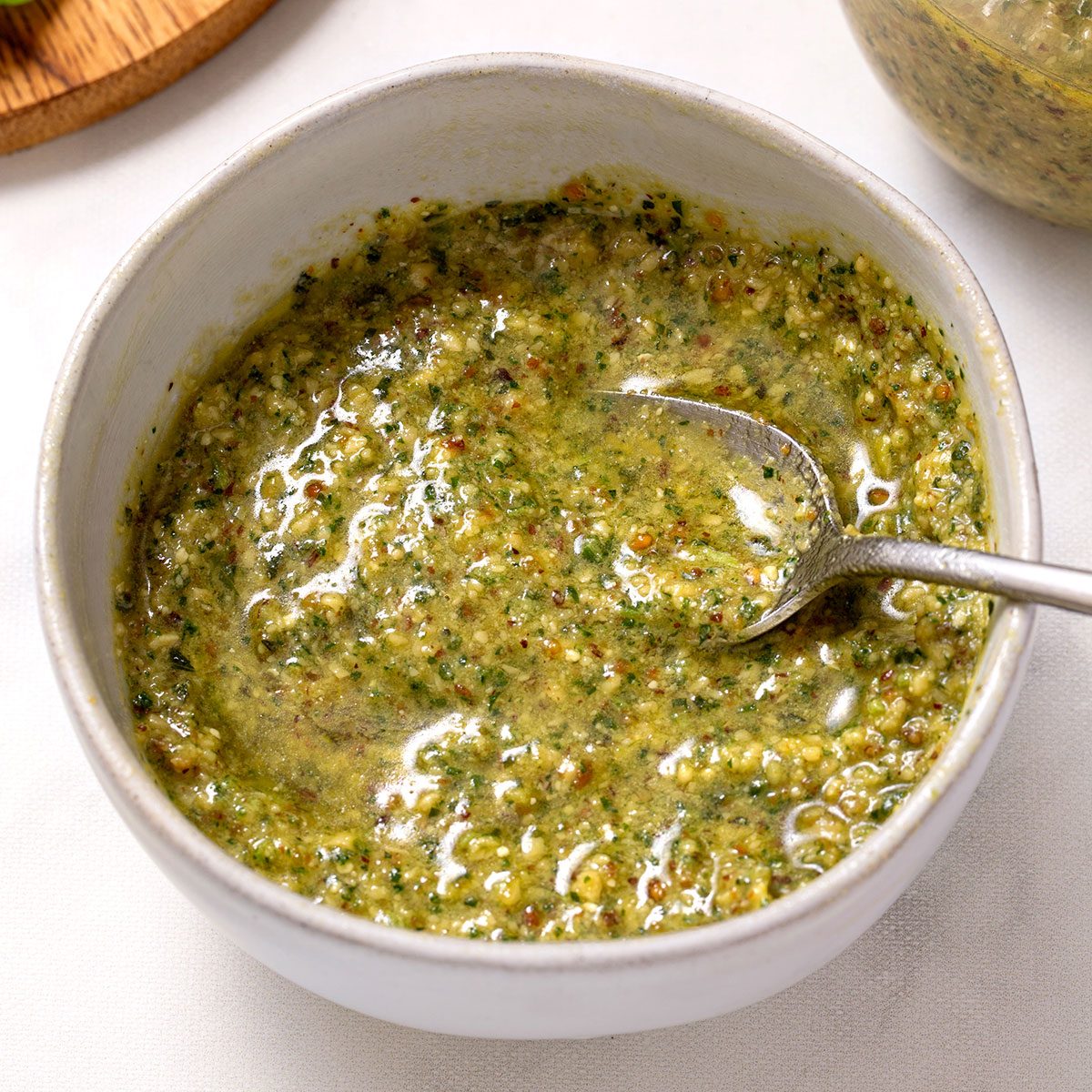 Spinach Pesto In Bowl For Taste Of Home