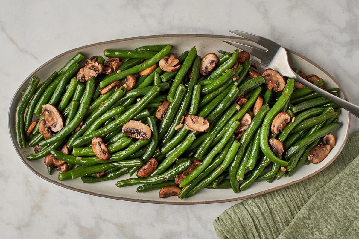 Elevate weeknight dinners with this quick and flavorful green beans and mushrooms recipe by Taste of Home.