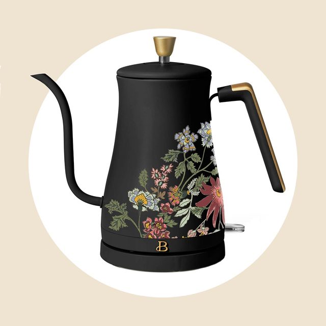 Beautiful 1 Liter Electric Gooseneck Kettle 1200 W Wildflower By Drew Barrymore Black