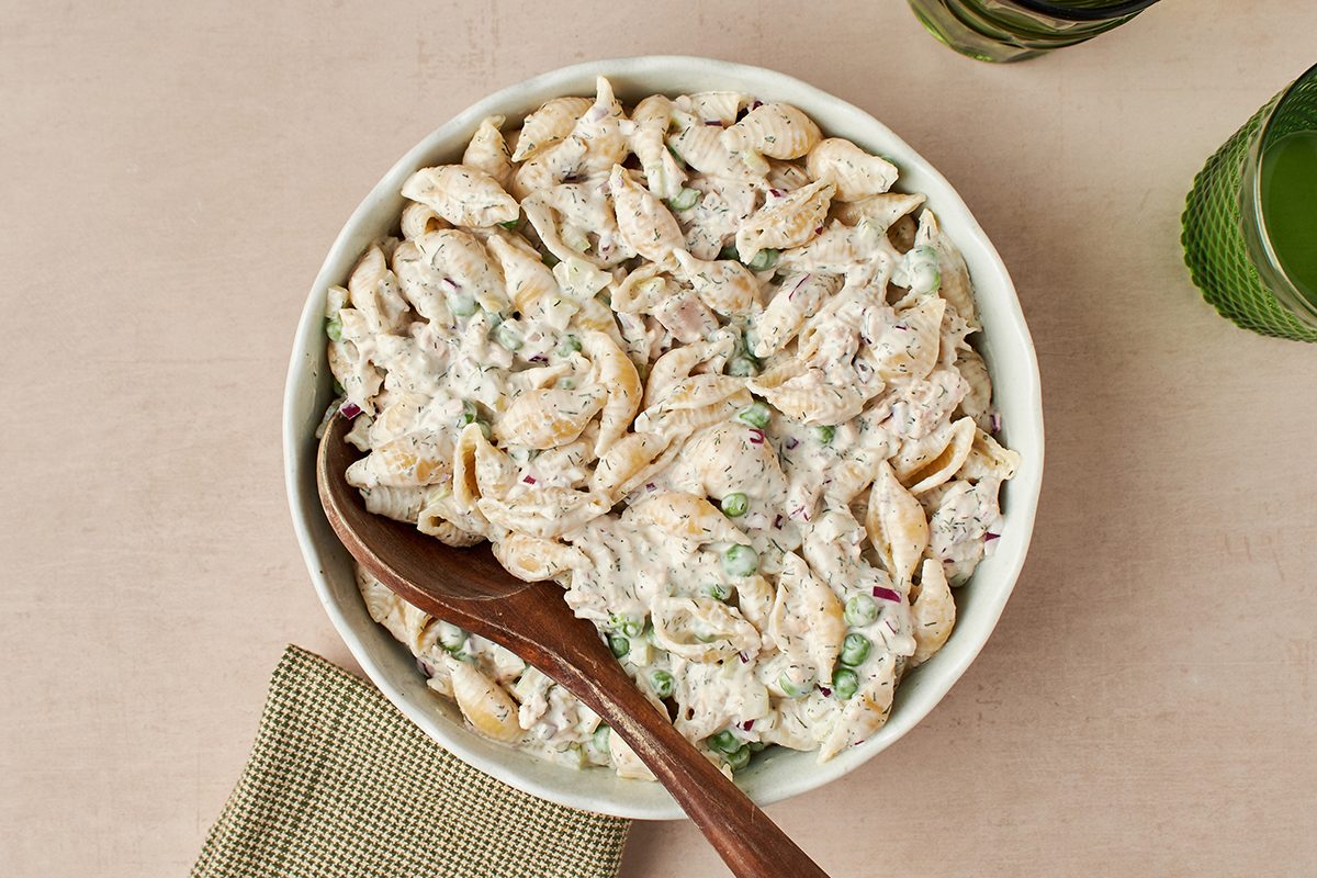 This tuna pasta salad by Taste of Home is one of the easiest recipes you can make.