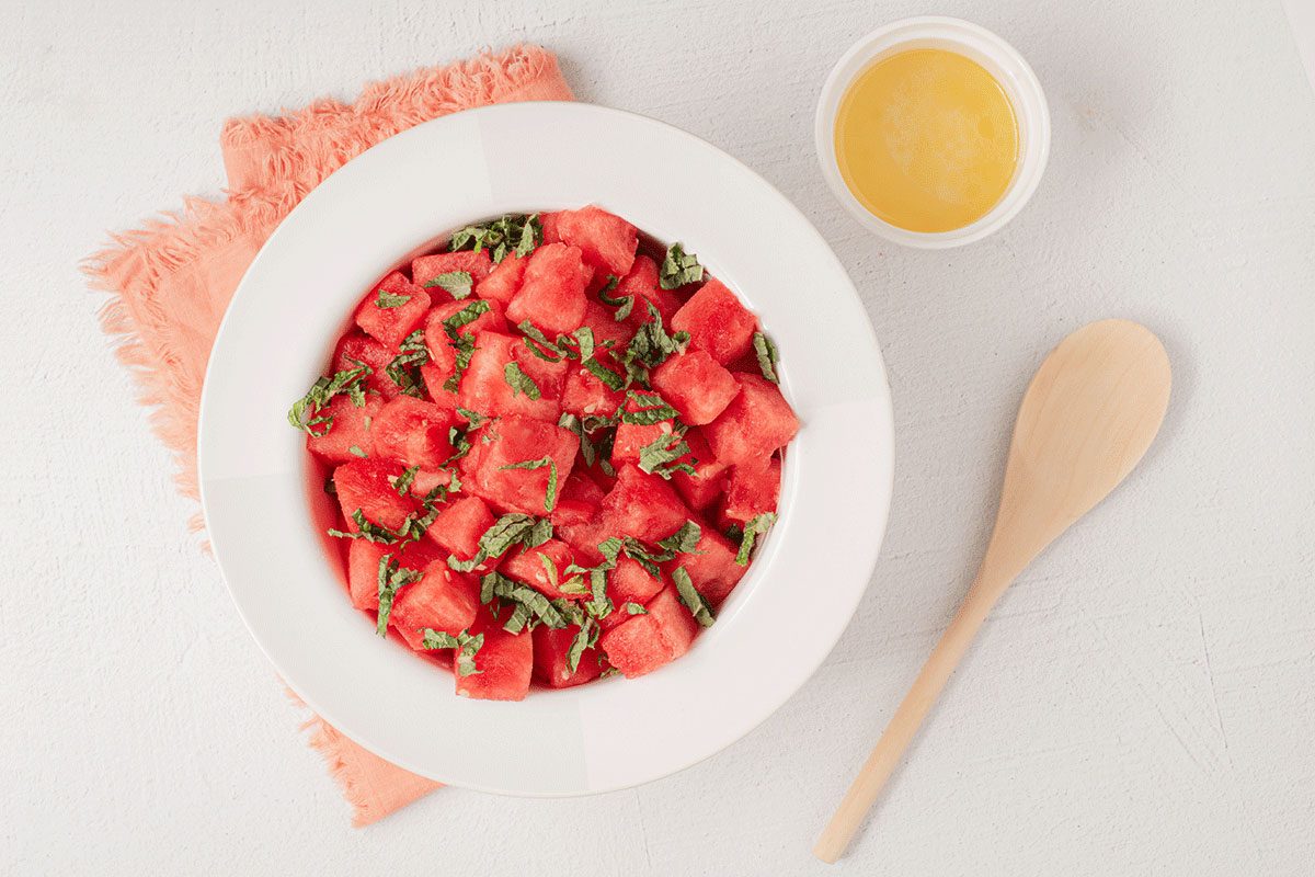 Watermelon Mint Salad by Taste of Home: Ingredients pre mix